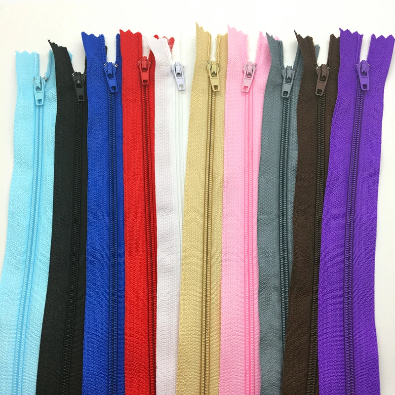 Wholesale 10pcs 24Inch 60cm Length Multipurpose Nylon Coil Zippers