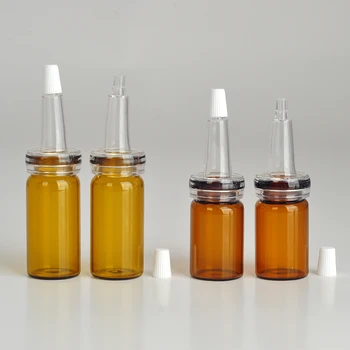 

5Pieces 10ML 15ML Amber Glass Portable Perfume Bottle With Dropper&Empty Cosmetic Case For Traveler