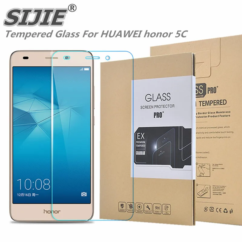 

SIJIE Tempered Glass For HUAWEI honor 5C 2.26mm Screen Protector front stronger 9H thin with Retail Package Hard BOX save