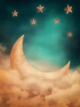 

Newborn Backdrop Moon Star Photography Backgrounds Children Baby Portrait Photo Backdrops Dreamlike Scence
