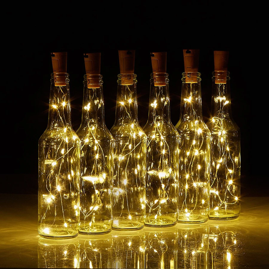 Wine bottle light 10leds 15leds 20leds Cork Shaped Wine Bottle Stopper