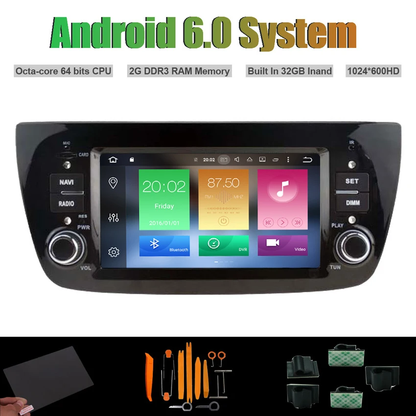 Android 6 0 Octa core CAR DVD PLAYER for FIAT DOBLO AUTO font b Radio b