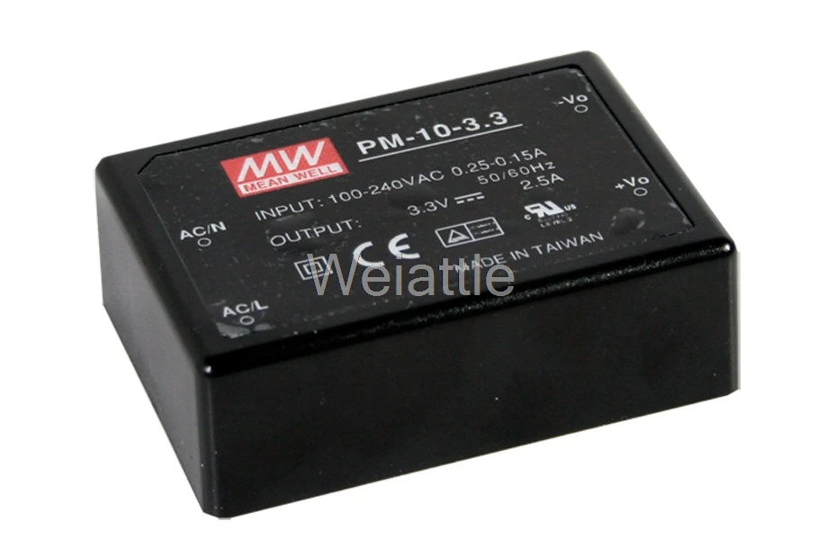 

MEAN WELL original PM-10-24 24V 0.42A meanwell PM-10 24V 10.08W Switching Power Supply
