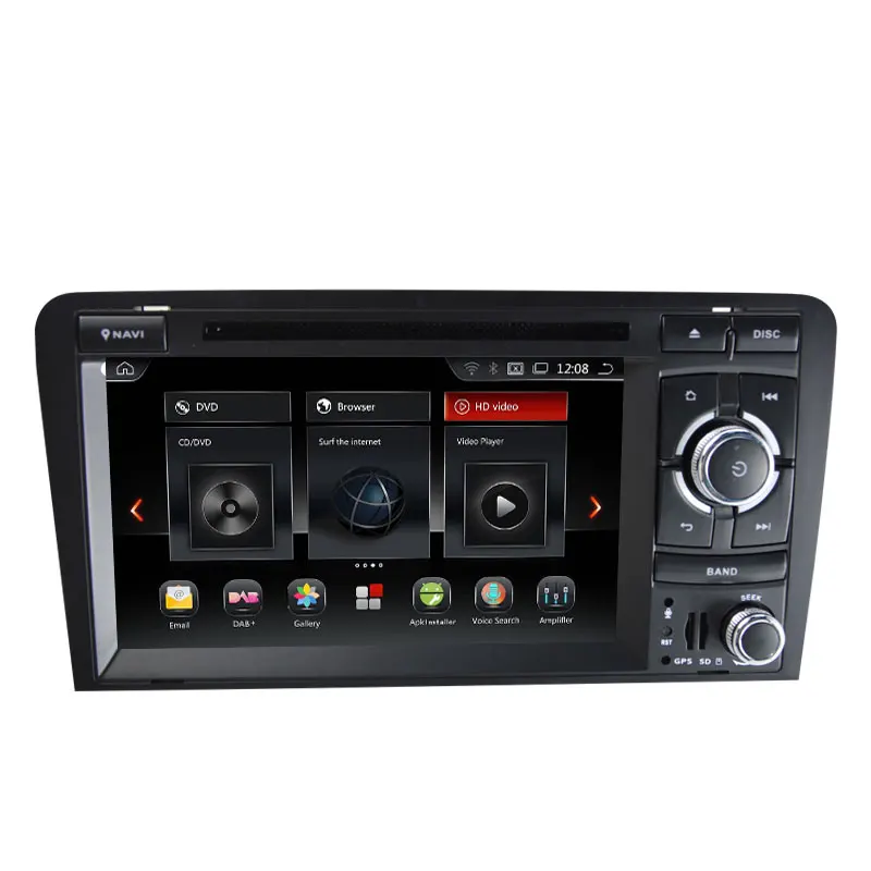Excellent 7 Inch Android 9.0/9.0 Car DVD Stereo Player for Audi A3/S3(2003-2013) With TPMS/OBD2/DAB+/GPS/WIFI FM GPS Radio Multimedia 1