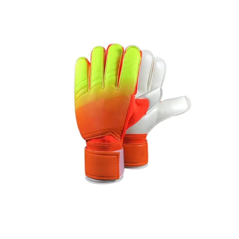 Цветные градиентные костяшки ПУ Латекс утолщенные вратарские перчатки для футбола футбольные перчатки 3 размера - Цвет: O