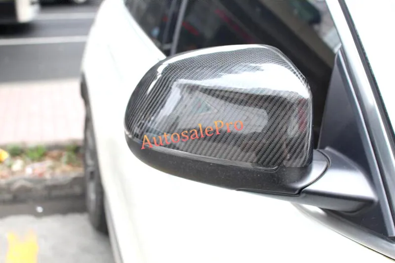 

For BMW X3 X4 X5 X6 2014 2015 True Carbon Car Side Mirror Rearview Cover Trims 2pcs