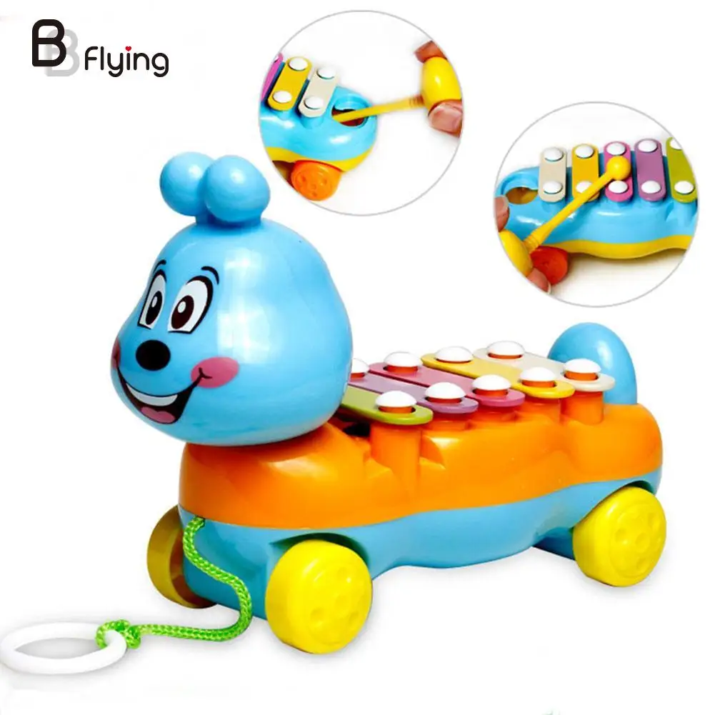 

Baby Kids 5-Note Cute Pull-Along Musical Development Colorful Toy Gift