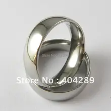 36 шт. 6 мм полированный круглый свадебные Нержавеющая сталь Кольца, sr010