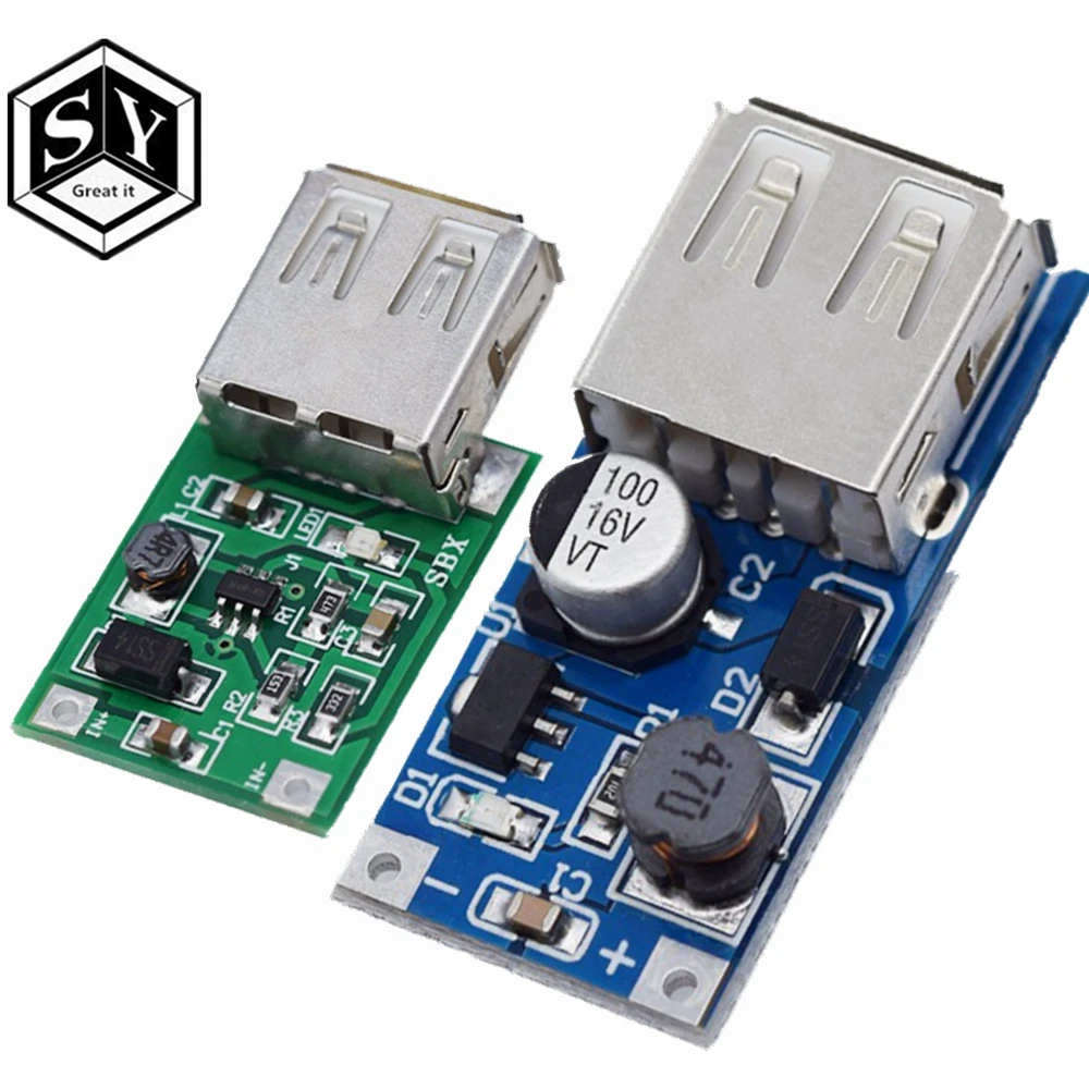 Ultra pequeño DC-DC 5 W 5 V a 12 V Convertidor de refuerzo de LED Fuente de alimentación
