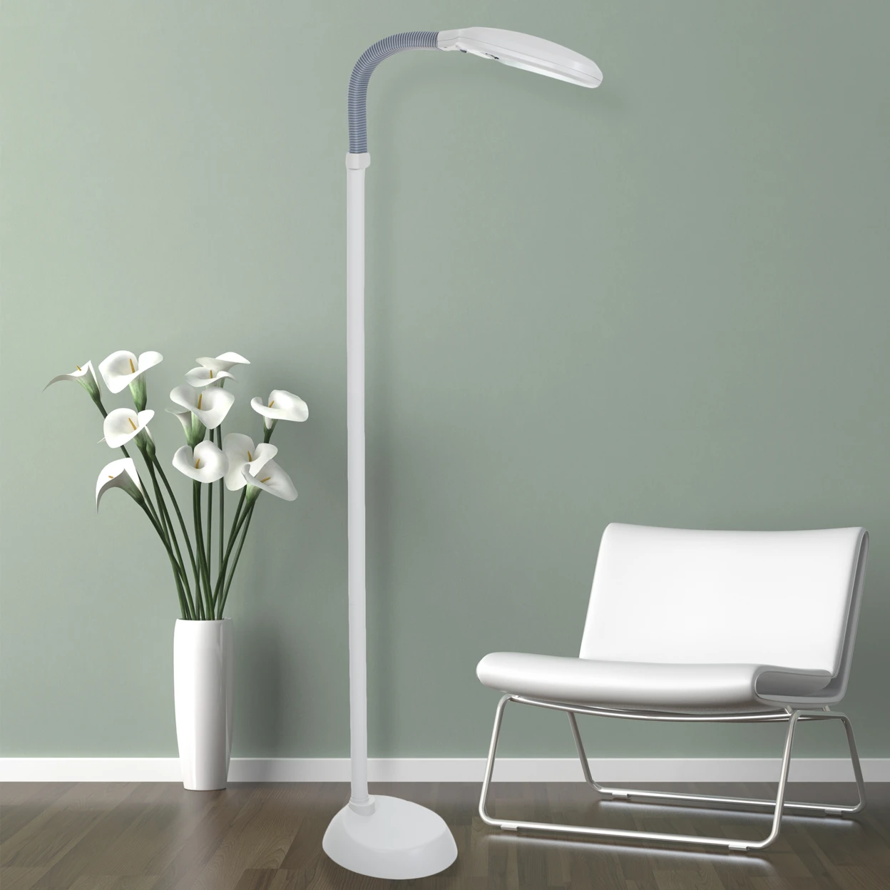 Natural Spectrum White Light Sunlight Floor Lamp 27W Energy Efficient Reading Crafts Gooseneck (1)