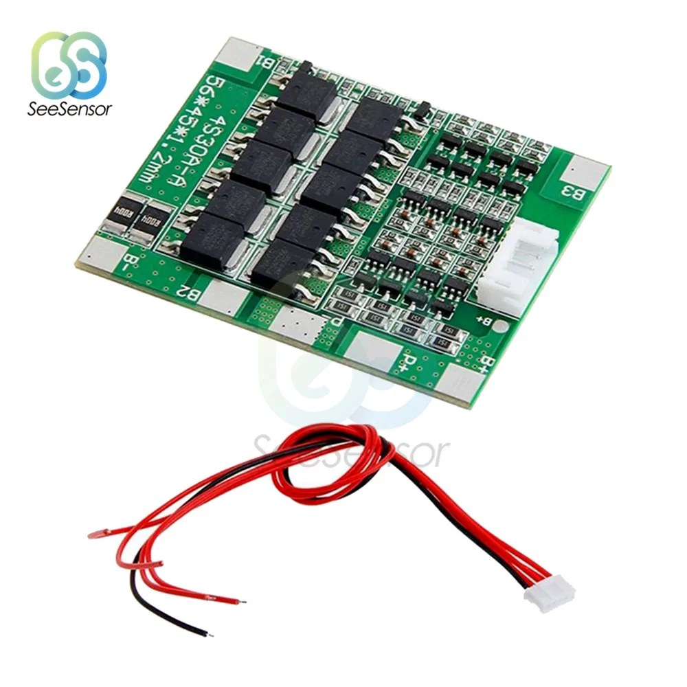 

5S 4S 3S Li-ion Lithium 18650 Battery Charging Protection Board Module BMS Packs PCB Balance Integrated Circuits with Wire