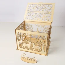 Полый дизайн DIY коробка для приглашения на свадьбу с замком и карточкой знак подарочная карта OurWarm FAI DA TE Regalo di Nozze Scatola di Carta Conteni