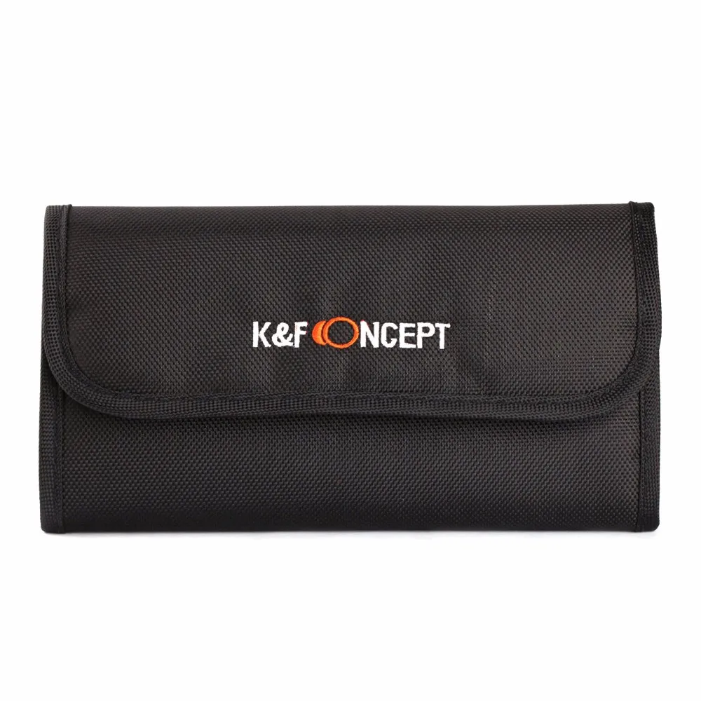 K& F, сумка для фильтра объектива камеры, чехол, кошелек, чехол для хранения, держатель, 3 кармана для Cokin UV CPL FLD ND, Градуированный для 25-77 мм