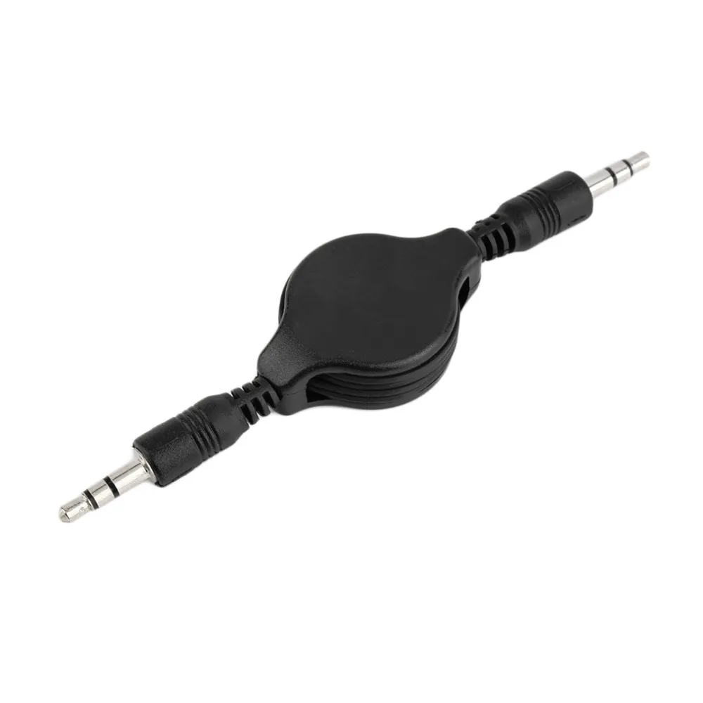 New 3.5mm Aux Auxiliary Retractable Stereo Jack Audio Cabo