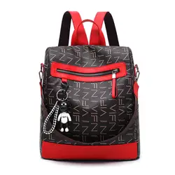 Ретро мода молния дамы рюкзак кожа высокого качества школьная сумка для Молодежные сумки медведь