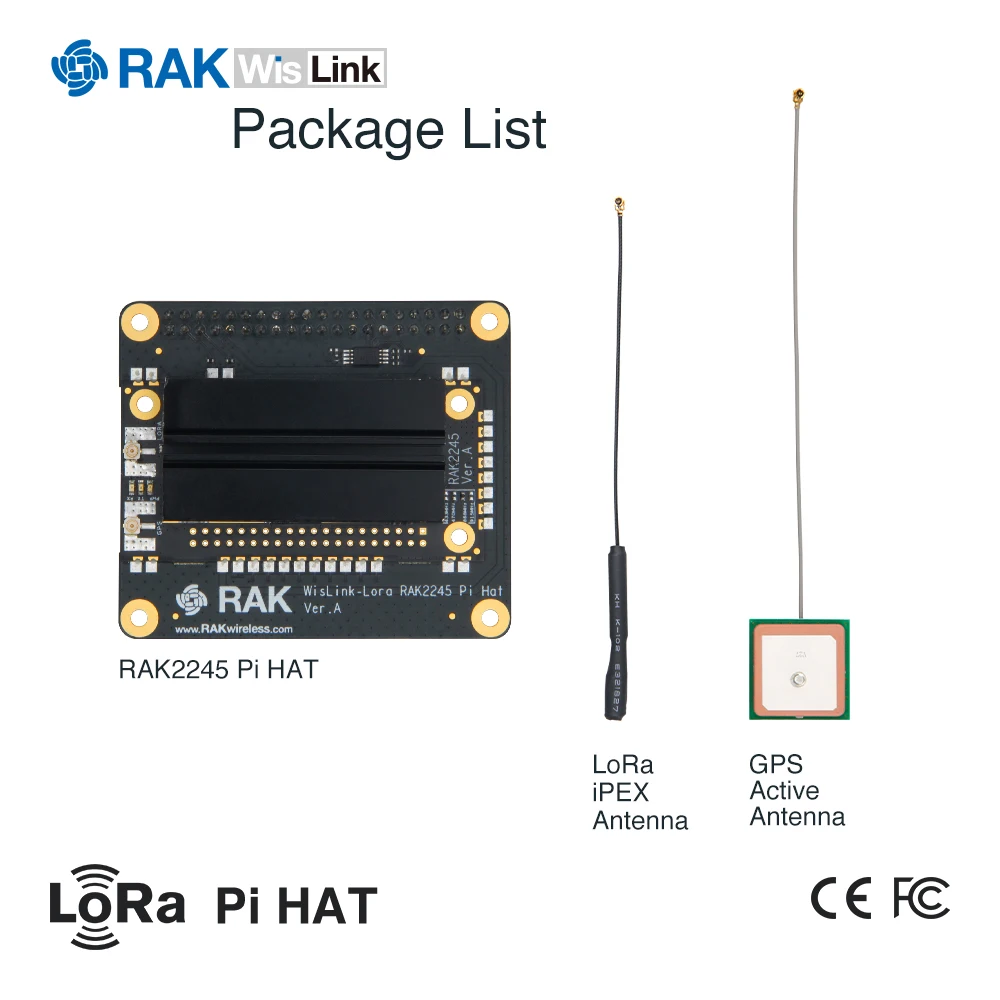 RAK2245 Pi HAT LoRaWAN концентратор модуль шлюз OS WisLink LoRa плата с Raspberry Pi на основе SX1301 gps антенна Q193