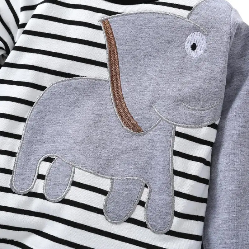 Harga Bayi Baru Lahir Bayi Lucu Gajah 2 Pcs Lengan Panjang Pakaian Set Atasan Celana Soft