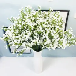 Личи жизнь Гипсофила искусственная Цветочная белая Флора поддельные цветы дома гостиной украшение свадебной вечеринки орнамент