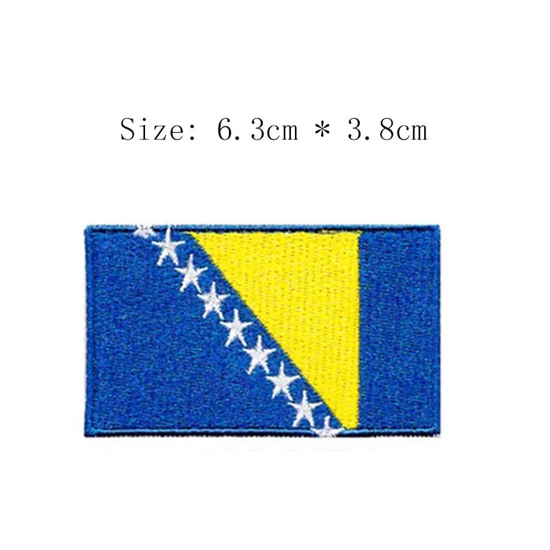 Боснийский вышивной Флаг патч цена глажка значки для шапки рукав задняя часть одежды Творческие Звезды патч