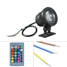 Переменного тока/DC12V на открытом воздухе Подводное освещение 10 Вт RGB подводный светодиодный прожектор световой поток Цвет Изменение лампы водонепроницаемый настенный светильник для бассейна пруд