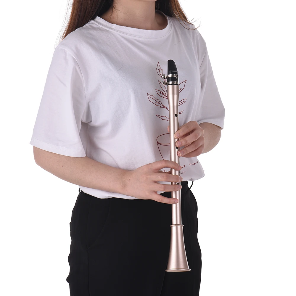 

Mini Bb/ C/ Eb Key Clarinet-Saxophone ABS Material Clarinet Sax Musical Wind Instrument for Beginners with Carry Bag