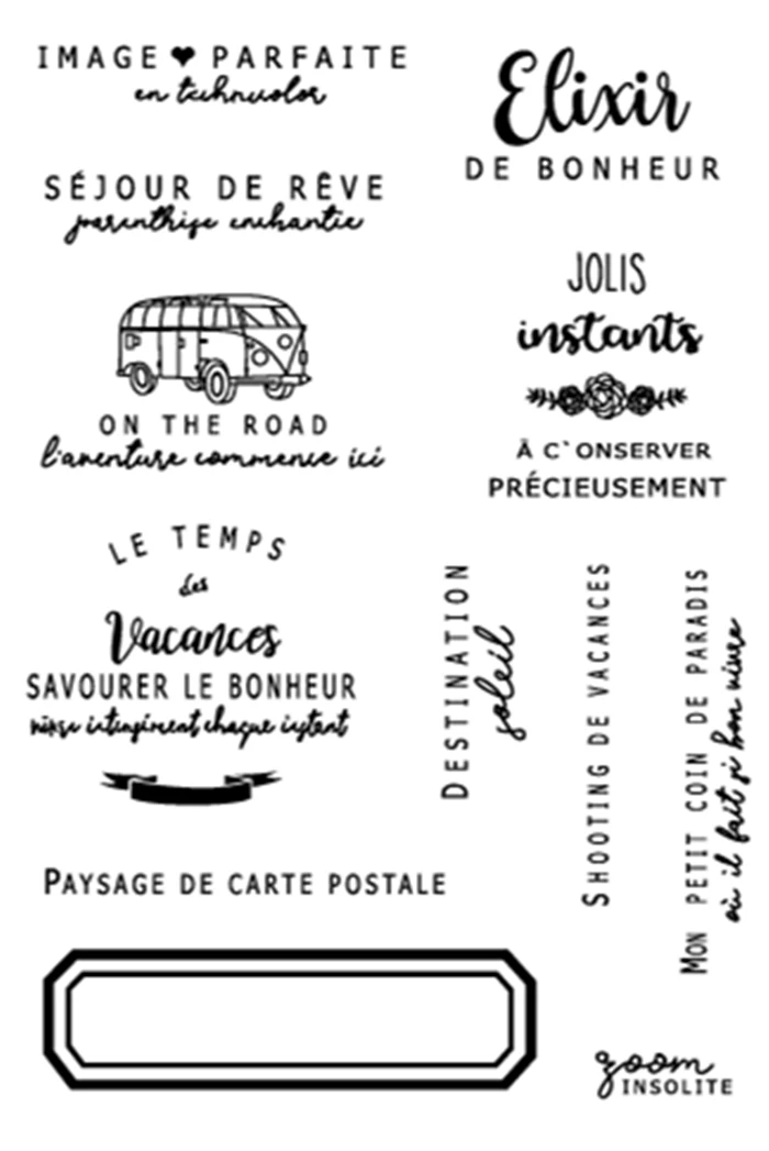 

French Transparent Clear Silicone Stamp/Seal for DIY scrapbooking/photo album Decorative clear stamp 802