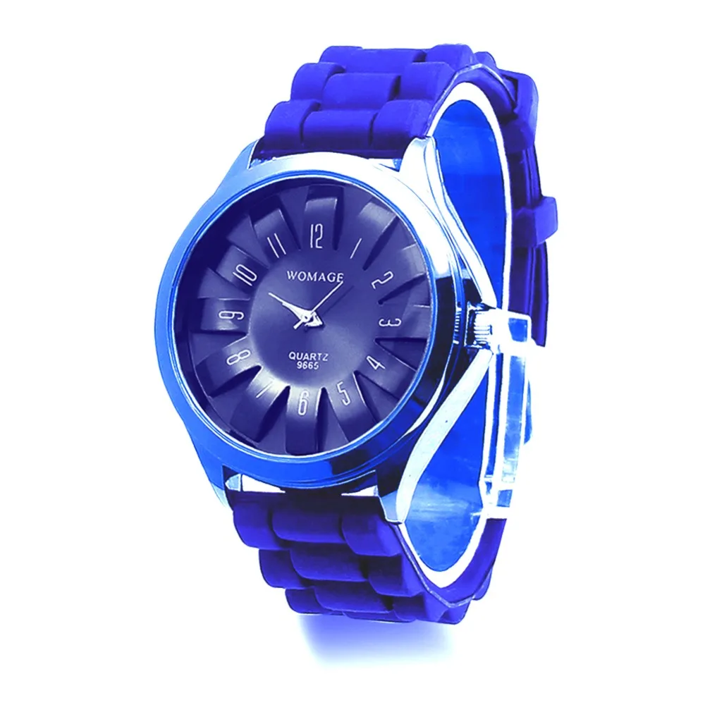  Silicone Jelly Band Flower Dial Sports Style Watch Men Womens Quartz Wrist Watches 2018