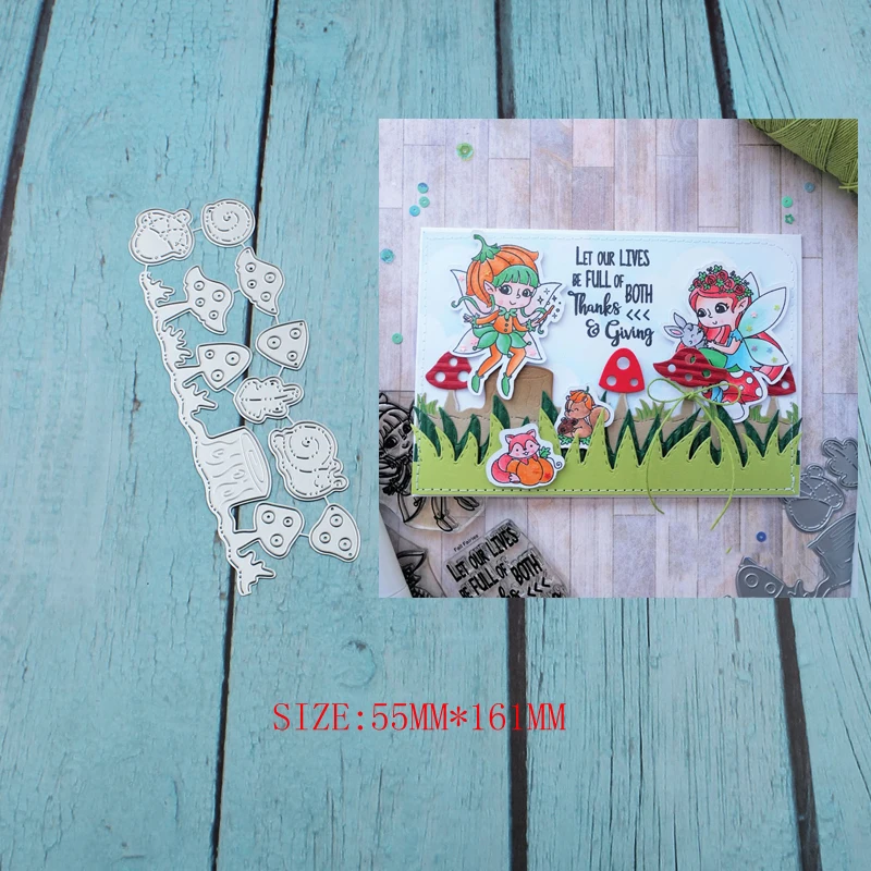 

Mushroom Border Metal Cutting Dies Stencils for DIY Scrapbook Photo Album Paper Card Decorative Craft Embossing Die 2019