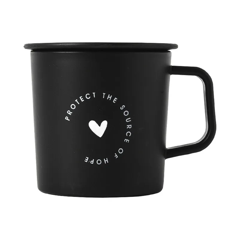 

Water Cup Simple Cup With Lid Personality Milk Juice Coffee Tea Reusable Water Cups Cute Reusable Unbreakable Cups Hot New Feb9