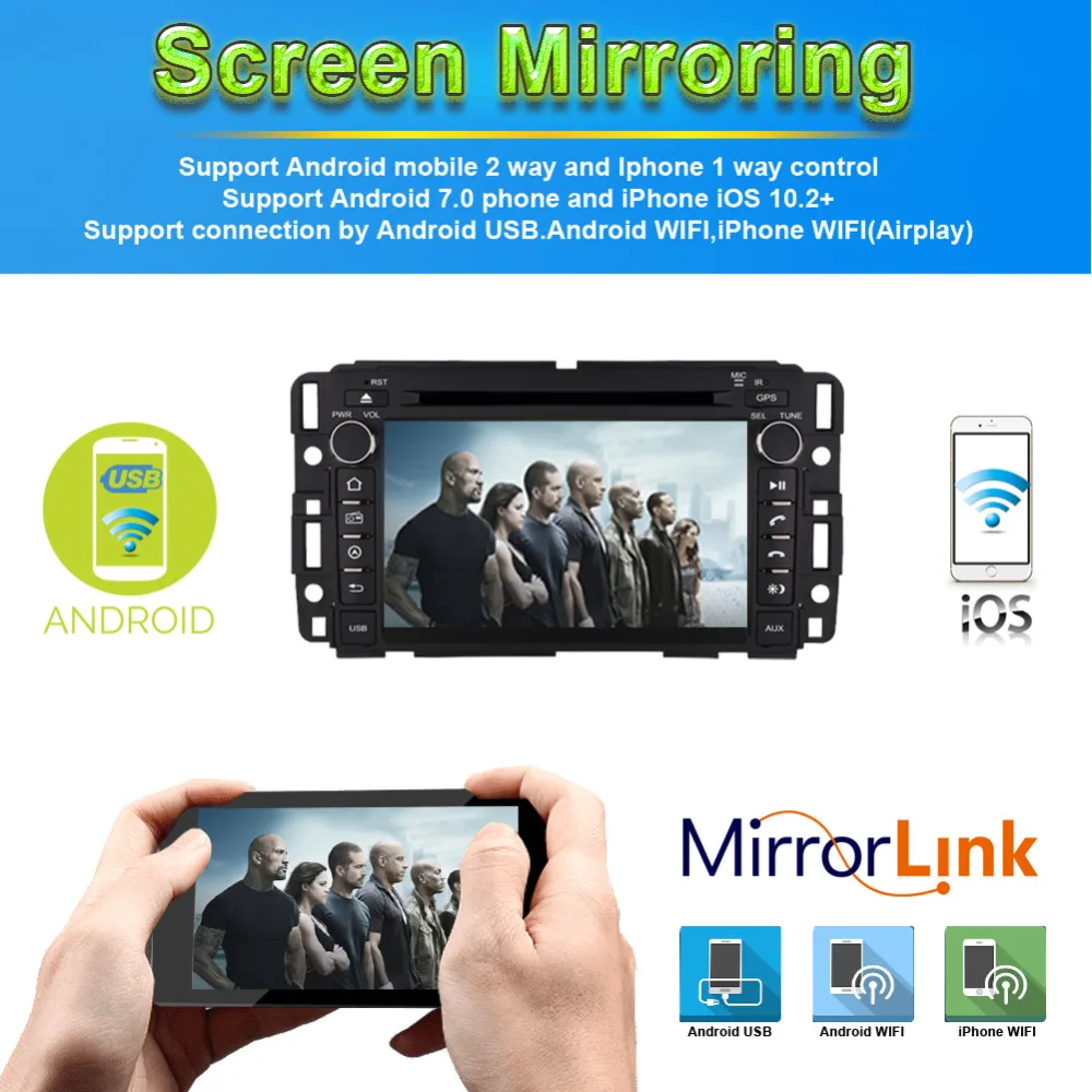 Cheap Android 9.0 Car GPS Navigation with Big USB AUX hole For GMC Yukon/Tahoe/Acadia/Buick Enclave/CHEVROLET Suburban2007-2012 player 1