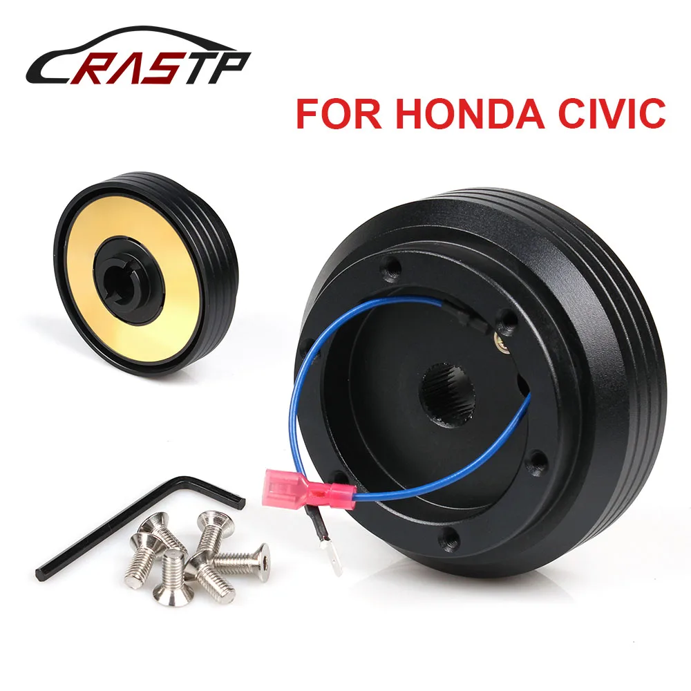 

RASTP - Aluminum Steering Wheel Boss Kit Hub Adapter Car Refit Kit Steering Wheel Connector Base Adapter For Honda RS-QR010
