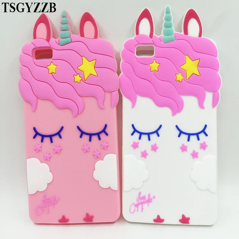 

For Huawei P8 Lite Case Cover Cartoon Unicorn Soft Silicone Phone Back Cover Protective Case For Huawei P10 P9 Lite 2017 Fundas