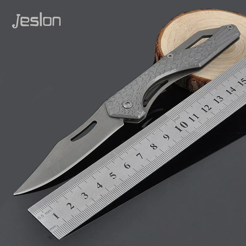 Jeslon Survival Knife Mini Portable Key EDC Stainless Folding Fruit Camping Tactical Pocket Hunting Knives Outdoor Tools | Инструменты