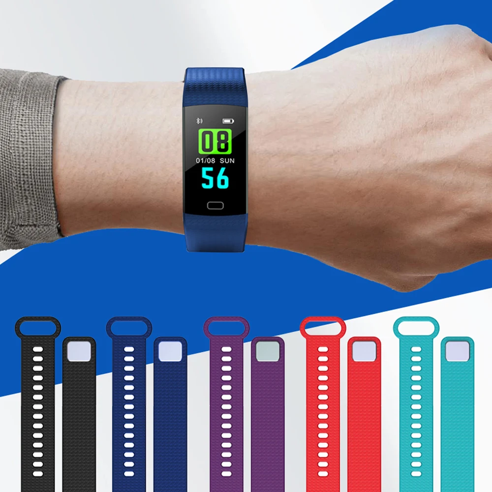 GIMTO Sport Bracelet Watch Women Men LED Waterproof Smart Wrist Band Heart rate Blood Pressure Pedometer Clock For Android iOS