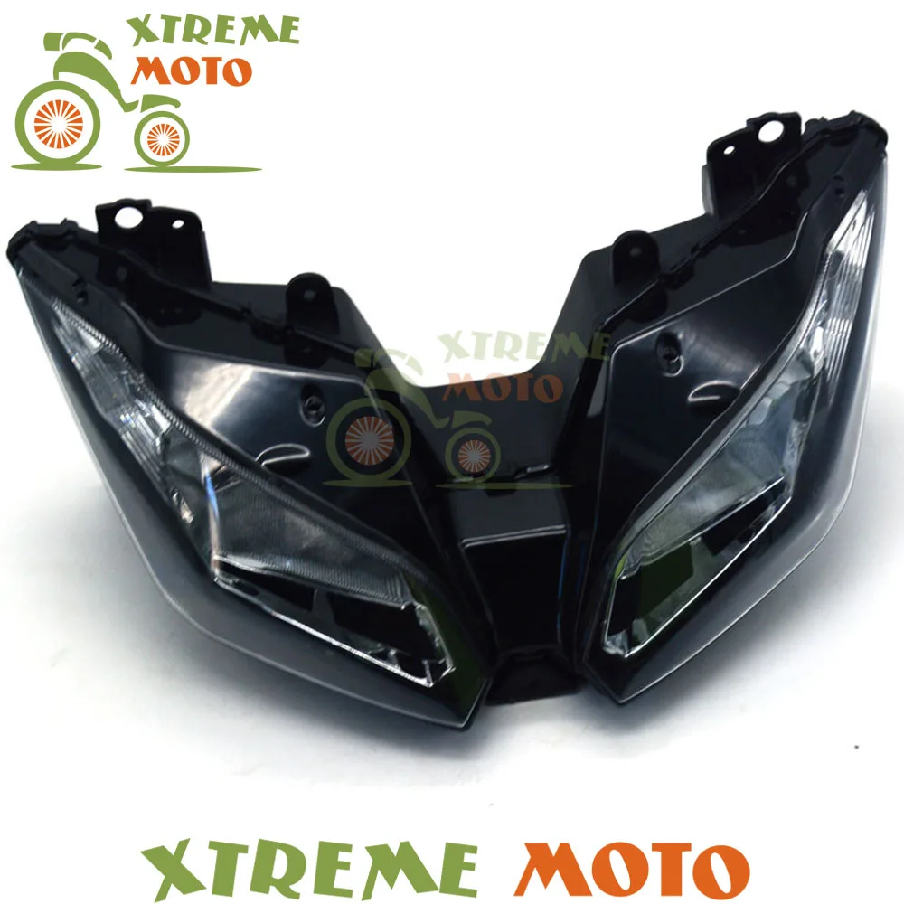 Мотоциклетные черные передние фары в сборе для NINJA300 EX300 2013 2014 2015 Supermoto |