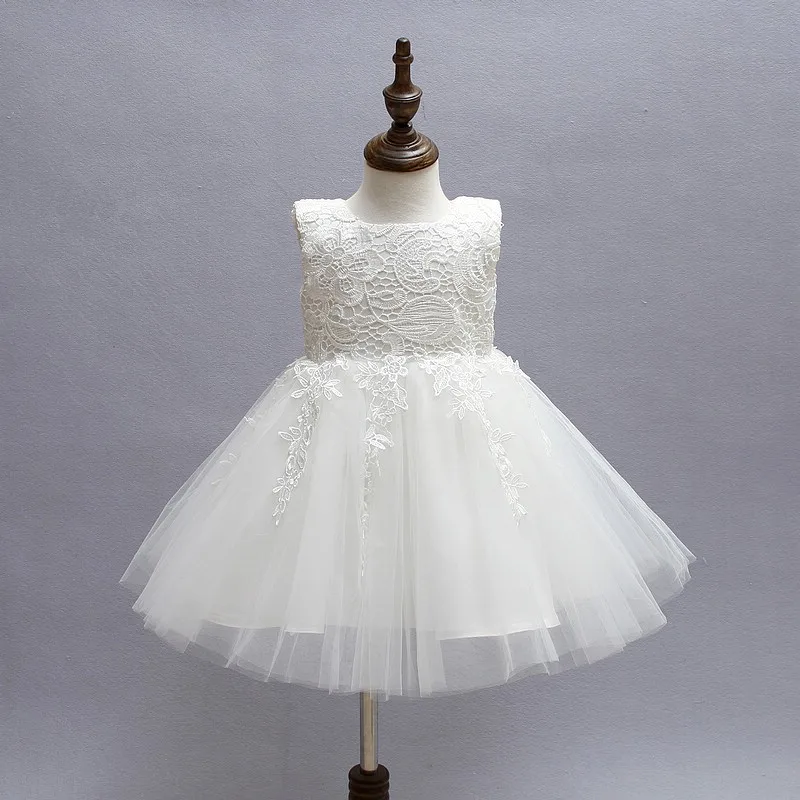 

Ivory First Communion Dresses For Girls 2018 Brand Tulle Lace Infant Toddler Pageant Flower Girl Dresses for Wedding Party