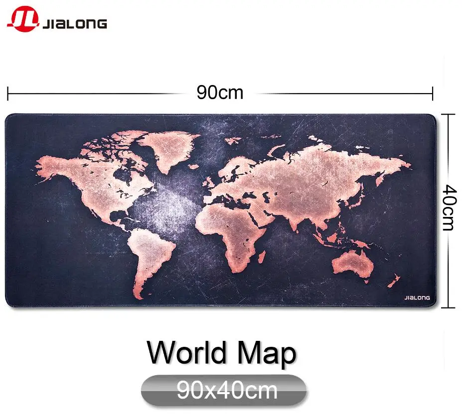 JIALONG, карта мира, коврик для мыши, игровой, большой, xl, фиксирующий край, коврик для офиса, контроль скорости, версия 900*400 мм, компьютер, без запаха - Цвет: JL004