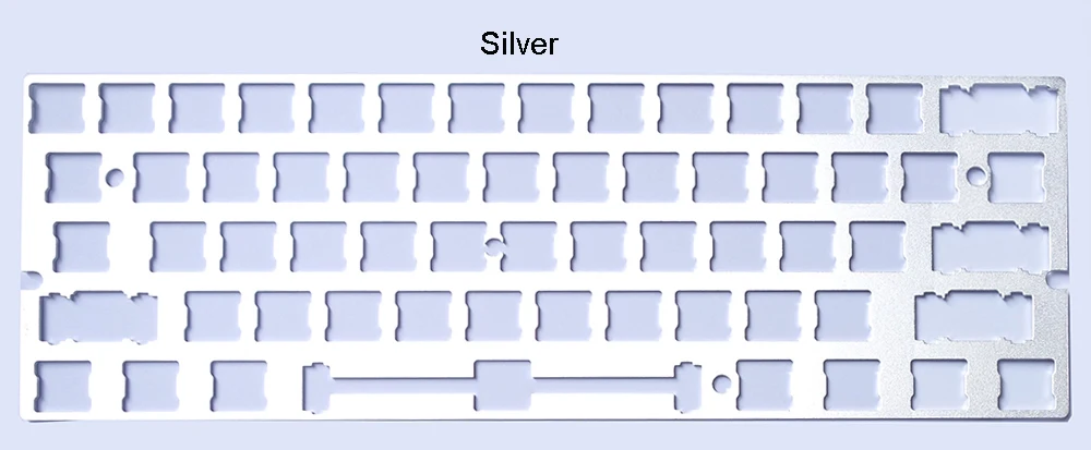 GH60 алюминиевая пластина анодированная для стабилизаторов Costar Монтажная поддержка ANSI макет для 60% механическая клавиатура DIY