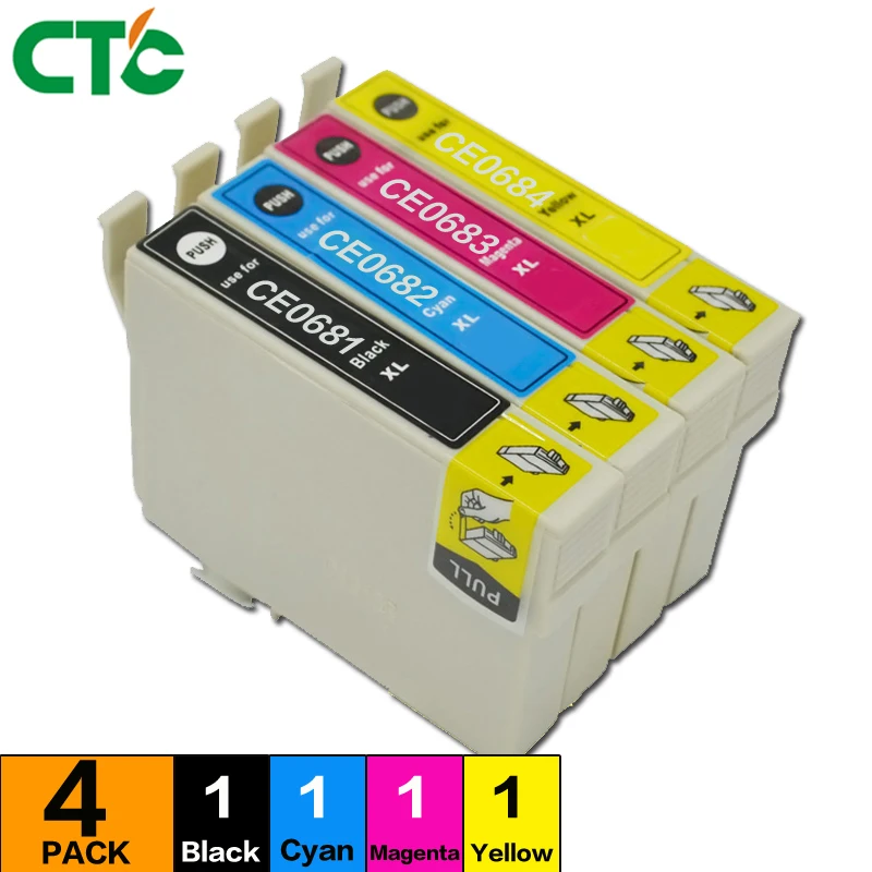 4PCS T0681 T0684 ink cartridge Compatible For EPSON Stylus C120 CX5000