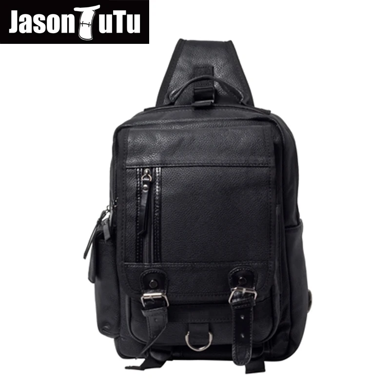

JASON TUTU Brand Crossbody bags for men handbag Good quality PU leather Shoulder Bags Big Chest Pack Men Messenger Bags B416