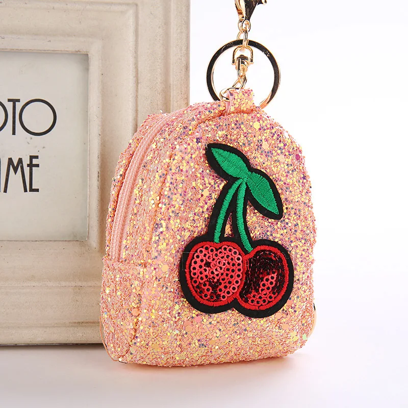 Design Sequin Keychain Women Money Bags Decoration Girls Ladies Coin