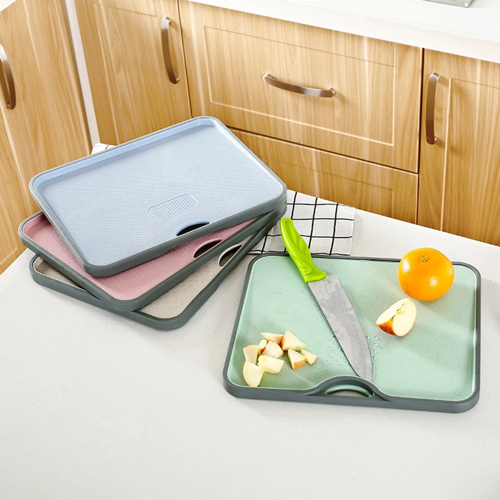 

New Paddy Fiber PP Multi-function Cutting Board Mats Anti slip and portable Cutting Board Colorful Kitchen Cutting Board Tools
