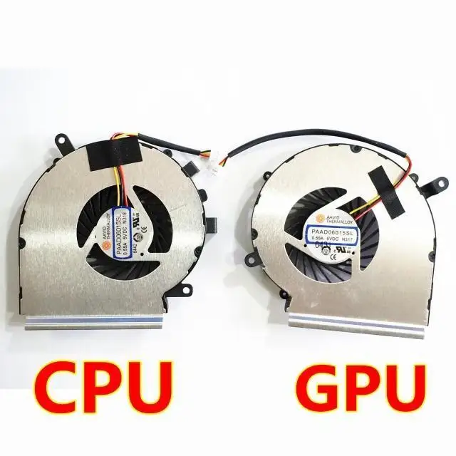 НОВЫЙ Для MSI GE62 GL62 GE72 GL72 GP62 GP72 PE60 PE70 Охлаждения GPU ВЕНТИЛЯТОР с CPU Fan Бесплатная
