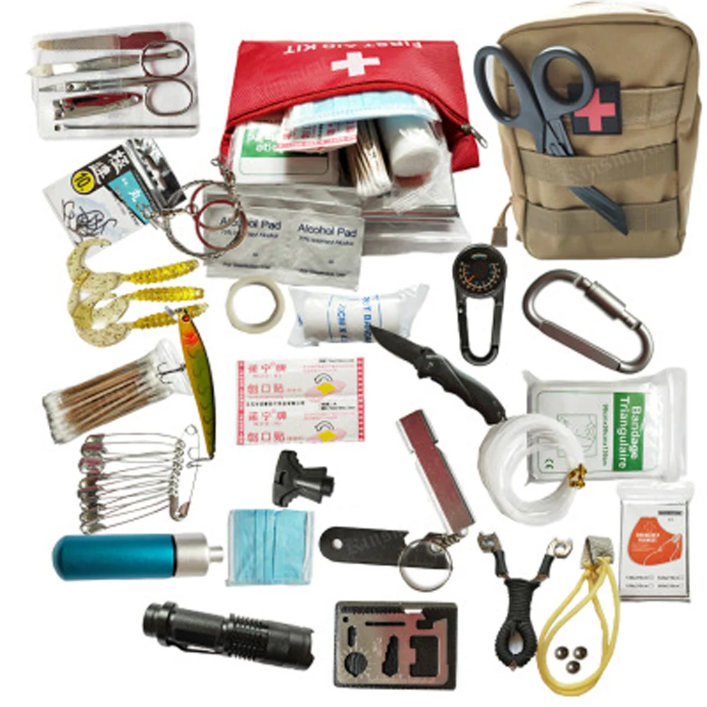 Acampamento ao ar Emergência para Deserto 21 em 1 Kit de Sobrevivência Dorp Envio Conjunto Livre Viagem Multifunções Primeiros Socorros Sos Edc Suprimentos 8 multifunções primeiros socorros sos edc suprimentos emergência para deserto