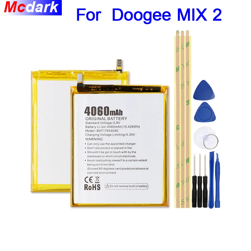Аккумулятор Mcdark на 4060 мА · ч Для Doogee MIX 2 аккумулятор аккумуляторная батарея AKKU ACCU