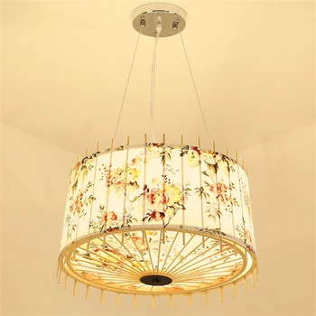 

Japanese Tatami Wooden LED Chandelier Fabric Lamp Hade Bedroom Living Room Study Pendant Lamp Lighting Furniture Decorative Lamp
