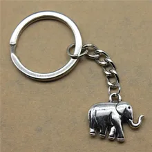1 шт. моторный брелок слон свадебные подарки для гостей сувениры 21x18x5 мм кулон античное серебро