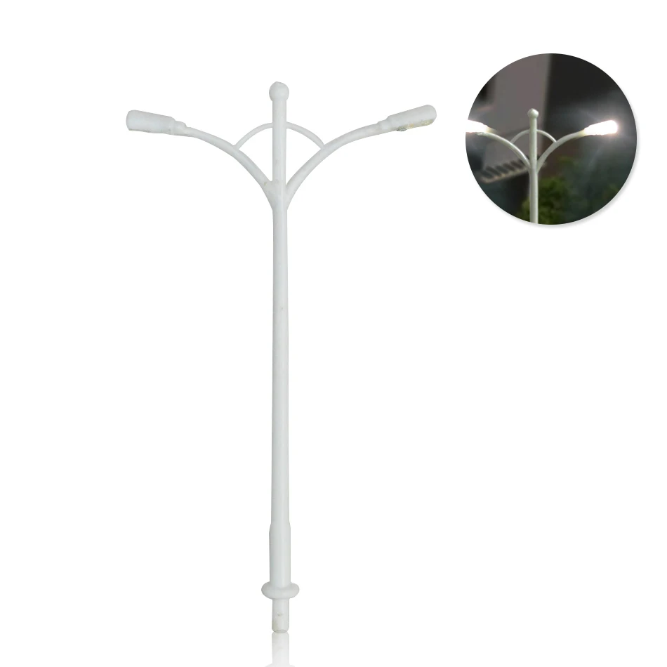 

10CM architecture Model Railway Train Lamp Post 3V HO N Scale LEDs Garden Street Landscape Lights Sand Table Accessories