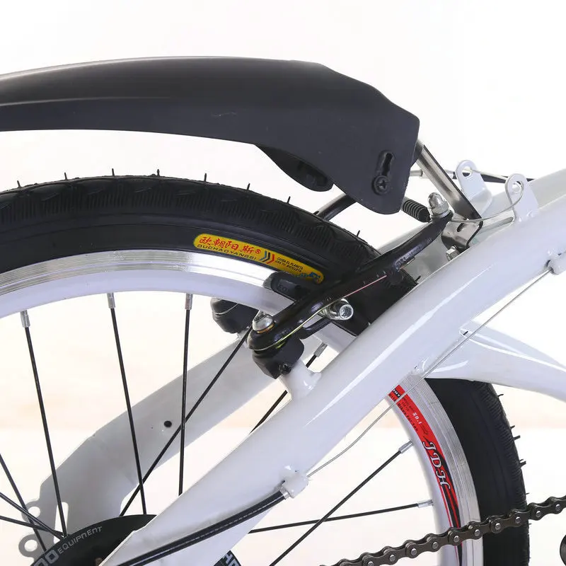 Best 20-Inch Folding Bicycle with Variable Speed Adult White Bicycle 4