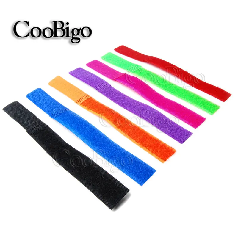 

10pcs Pack Colorful Nylon Magic Tape Reusable Hook Loop Cable Cord Ties Tidy Straps Organiser #S0035(Mix-s)